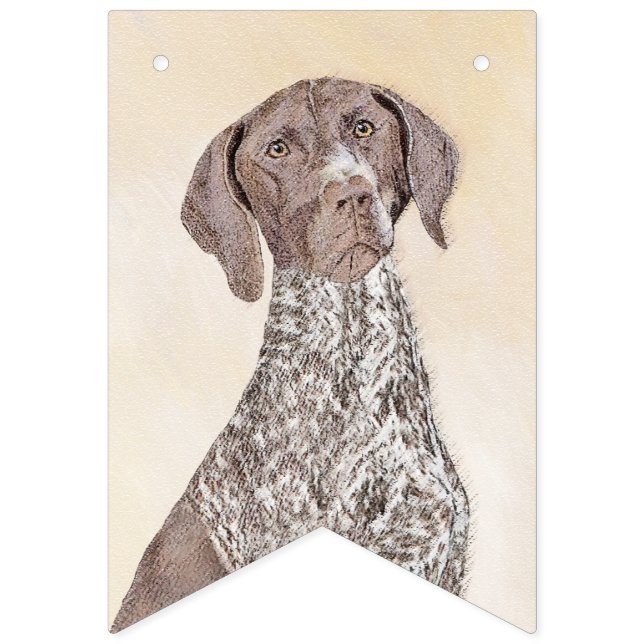 German Shorthaired Pointer Painting - Dog Art Bunting (First Flag)