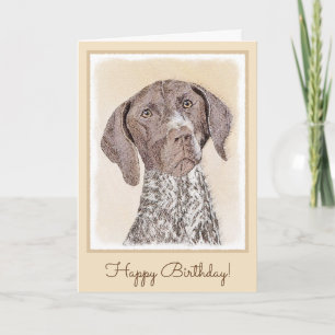 German Shorthaired Pointer Painting - Dog Art Card