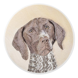 German Shorthaired Pointer Painting - Dog Art Ceramic Knob