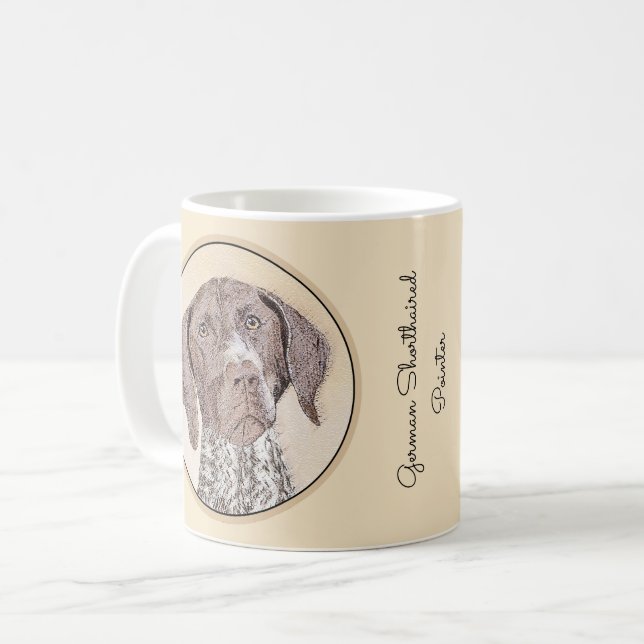 German Shorthaired Pointer Painting - Dog Art Coffee Mug (Front Left)