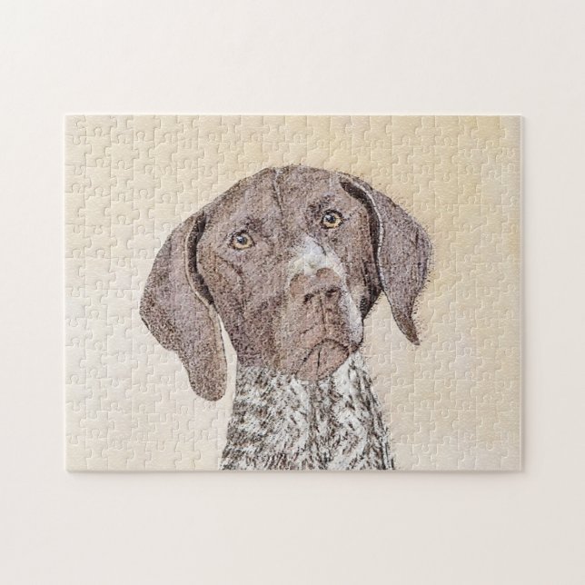 German Shorthaired Pointer Painting - Dog Art Jigsaw Puzzle (Horizontal)