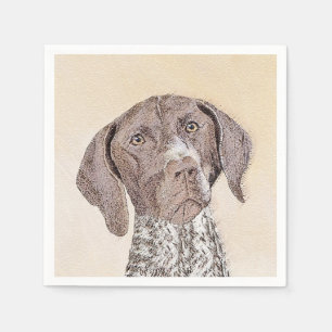 German Shorthaired Pointer Painting - Dog Art Napkin