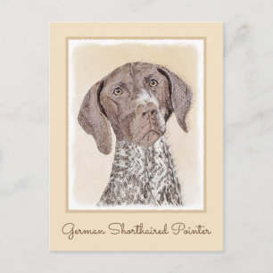 German Shorthaired Pointer Painting - Dog Art Postcard