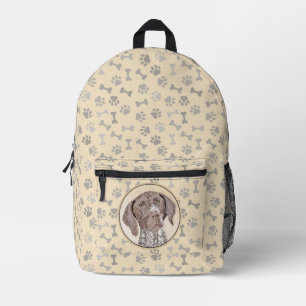 German Shorthaired Pointer Painting - Dog Art Printed Backpack