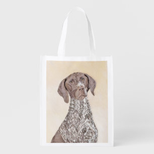 German Shorthaired Pointer Painting - Dog Art Reusable Grocery Bag