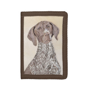 German Shorthaired Pointer Painting - Dog Art Trifold Wallet