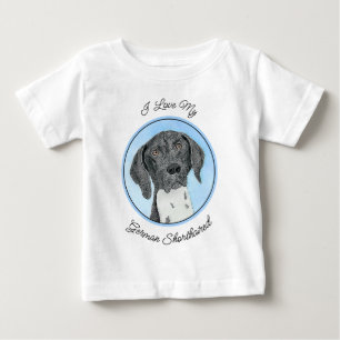 German Shorthaired Pointer Painting - Original Art Baby T-Shirt