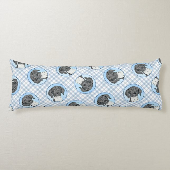 German Shorthaired Pointer Painting Original Art Body Cushion (Front)