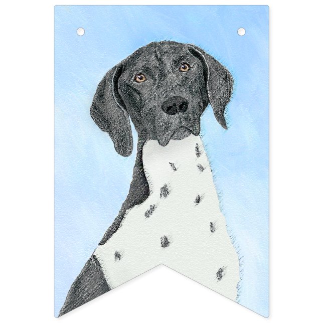German Shorthaired Pointer Painting - Original Art Bunting (First Flag)