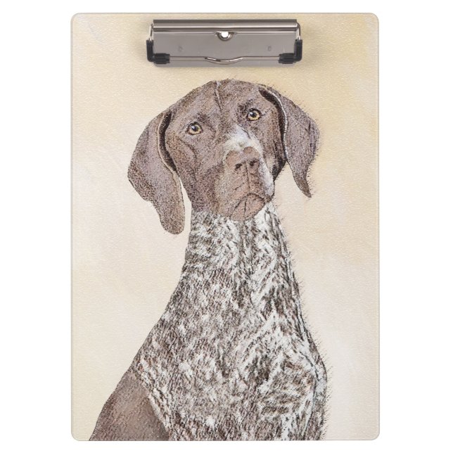 German Shorthaired Pointer Painting - Original Art Clipboard (Front)