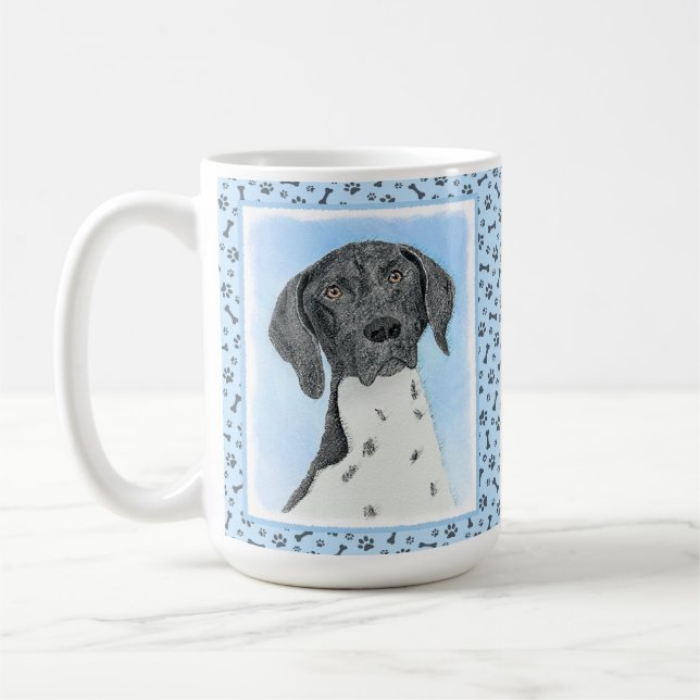 German Shorthaired Pointer Painting - Original Art Coffee Mug (Left)