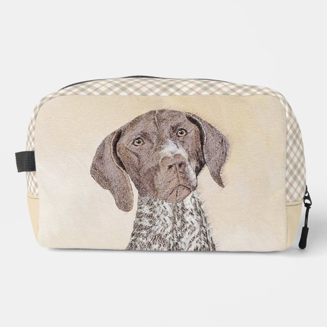 German Shorthaired Pointer Painting Original Art Dopp Kit (Front)