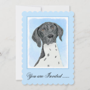 German Shorthaired Pointer Painting - Original Art Invitation