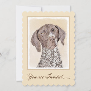 German Shorthaired Pointer Painting - Original Art Invitation