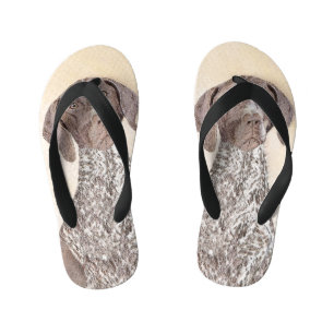German Shorthaired Pointer Painting - Original Art Kid's Flip Flops
