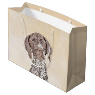 German Shorthaired Pointer Painting - Original Art Large Gift Bag
