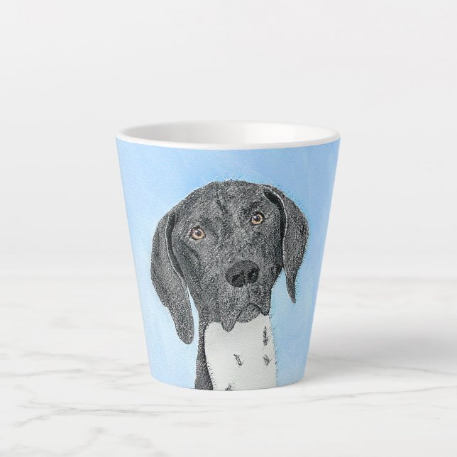 German Shorthaired Pointer Painting - Original Art Latte Mug (Front)