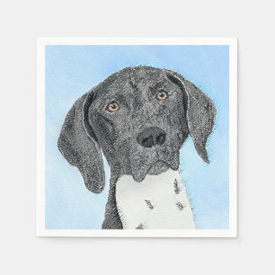 German Shorthaired Pointer Painting - Original Art Napkin