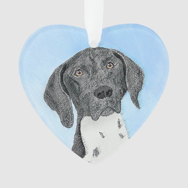 German Shorthaired Pointer Painting - Original Art Ornament (Front)