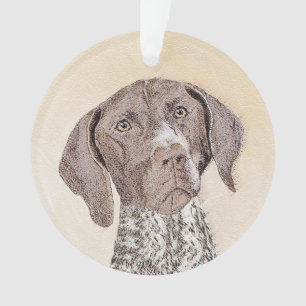 German Shorthaired Pointer Painting - Original Art Ornament