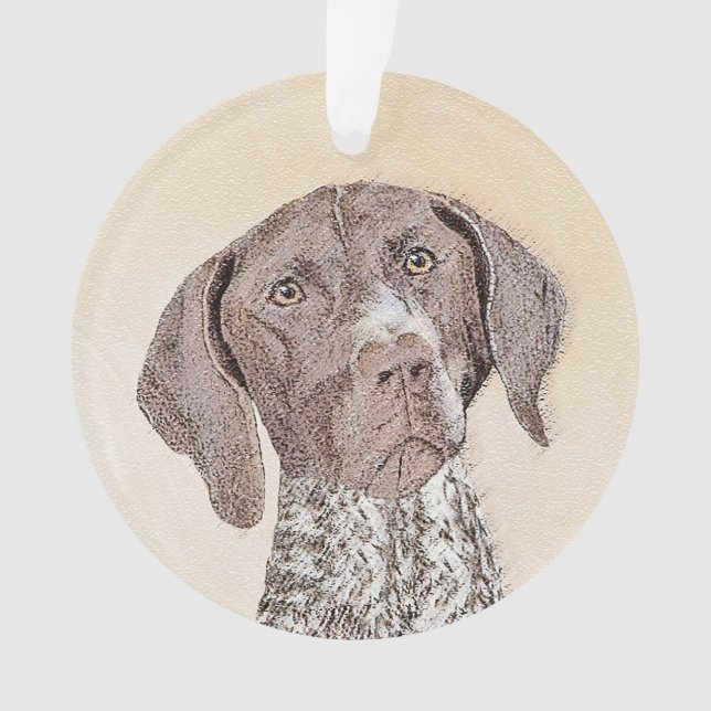 German Shorthaired Pointer Painting - Original Art Ornament (Front)