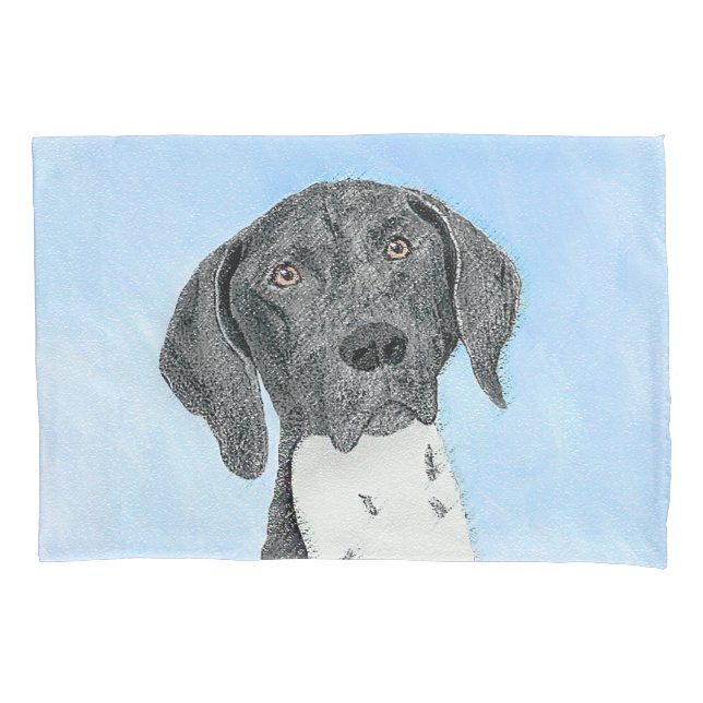 German Shorthaired Pointer Painting - Original Art Pillowcase (Front)
