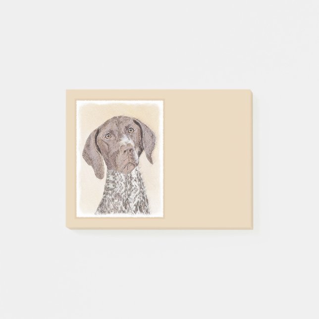 German Shorthaired Pointer Painting - Original Art Post-it Notes (Front)