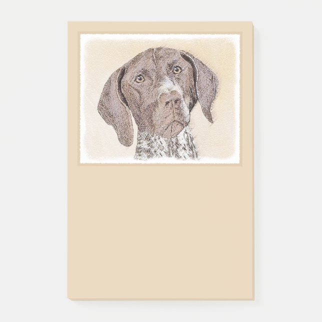 German Shorthaired Pointer Painting - Original Art Post-it Notes (Front)