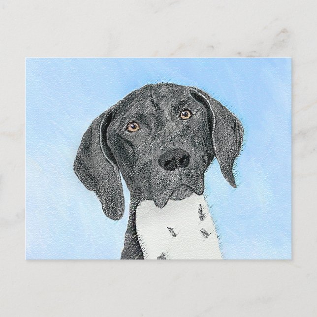 German Shorthaired Pointer Painting - Original Art Postcard (Front)