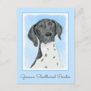 German Shorthaired Pointer Painting - Original Art Postcard