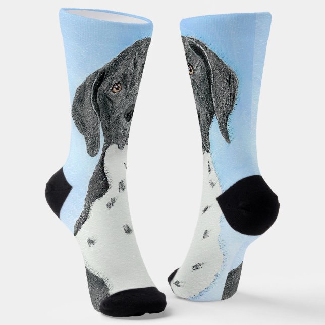 German Shorthaired Pointer Painting - Original Art Socks (Angled)