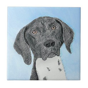 German Shorthaired Pointer Painting - Original Art Tile