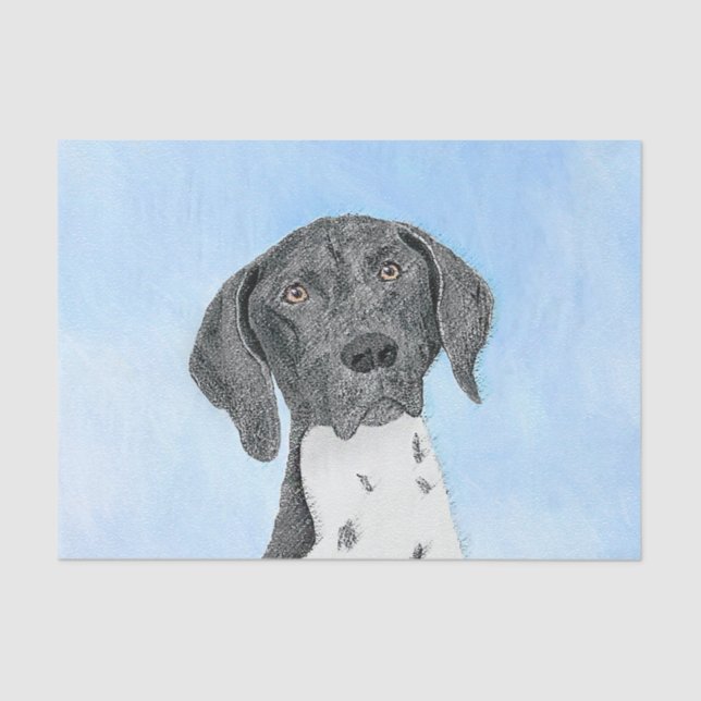 German Shorthaired Pointer Painting - Original Art Tissue Paper (Front)