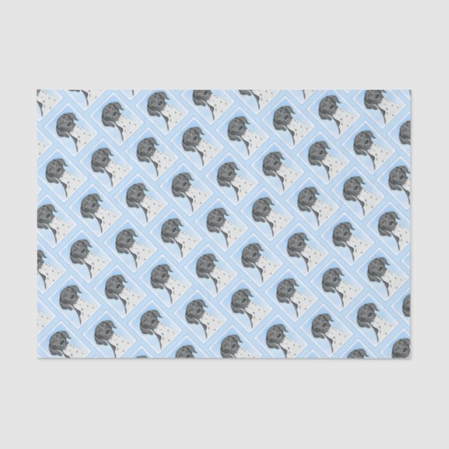 German Shorthaired Pointer Painting - Original Art Tissue Paper (Front)