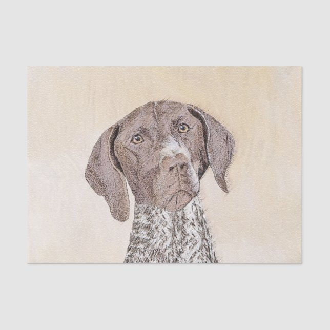 German Shorthaired Pointer Painting - Original Art Tissue Paper (Front)
