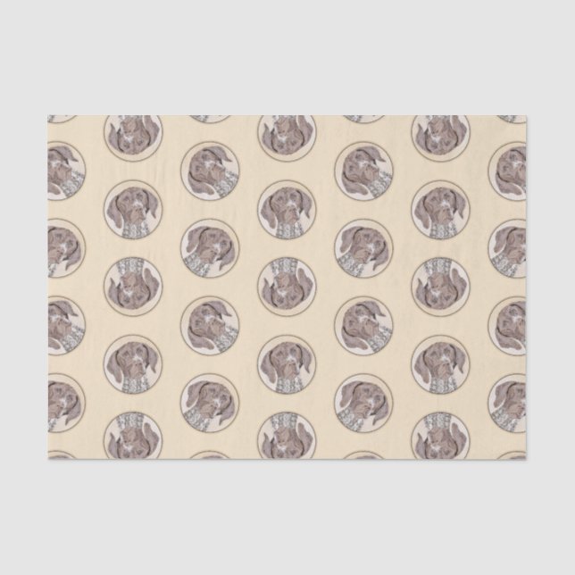German Shorthaired Pointer Painting Original Art Tissue Paper (Front)