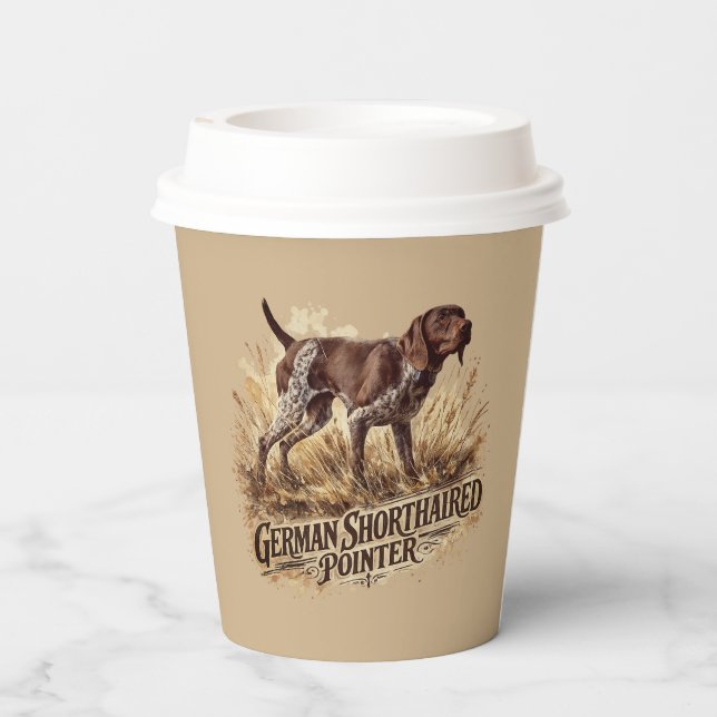 German Shorthaired Pointer  Paper Cups (Back)