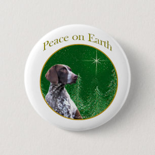 German Shorthaired Pointer Peace 6 Cm Round Badge