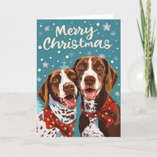 German Shorthaired Pointer Personalised Christmas Holiday Card