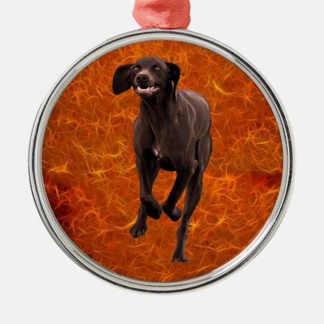 German Shorthaired Pointer Pet-lover Metal Tree Decoration (Front)