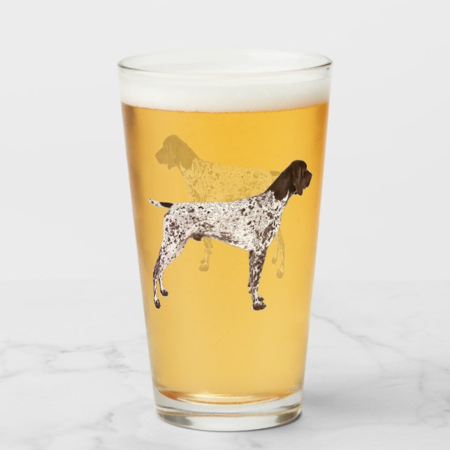 GERMAN SHORTHAIRED POINTER -PINT GLASS 16 OZ (Front Filled)