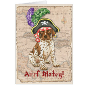 German Shorthaired Pointer Pirate Card