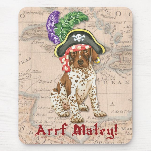 German Shorthaired Pointer Pirate Mouse Pad (Front)