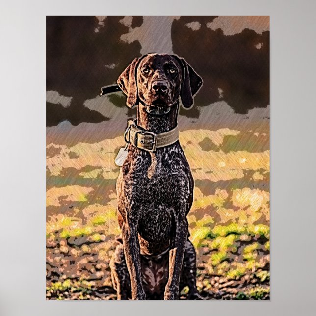 German Shorthaired Pointer, Pointer, GSP Poster (Front)