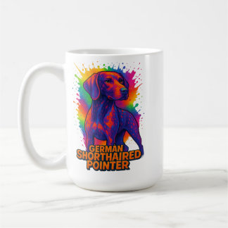 German Shorthaired Pointer Pop Art – Colourful Neo Coffee Mug
