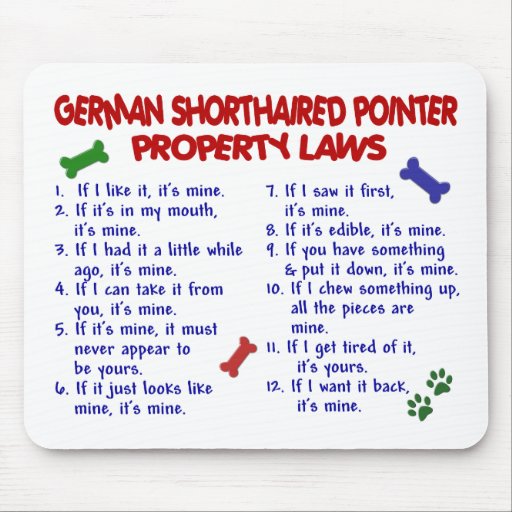 Image of GERMAN SHORTHAIRED POINTER Property Laws 2 Mouse Mat