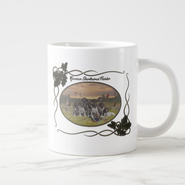 German Shorthaired Pointer Puppies Large Coffee Mug (Right)