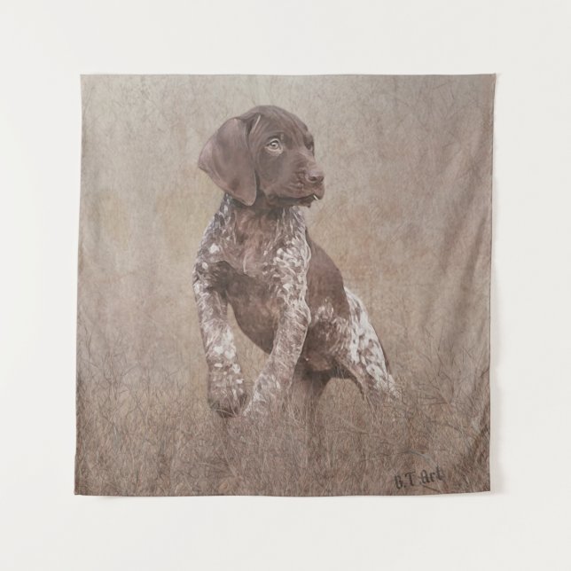 german shorthaired pointer puppy tapestry (Front)