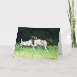 "German Shorthaired Pointer Pups" Greeting Card