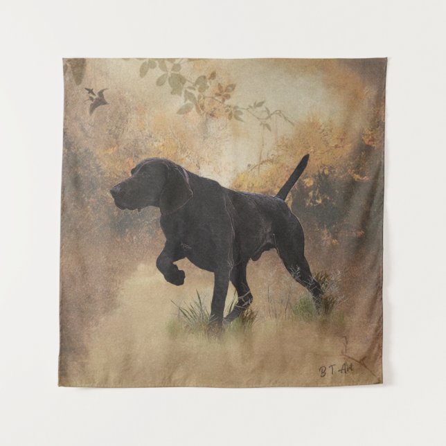 German Shorthaired Pointer ready to hunt Gift Box  Tapestry (Front (Horizontal))